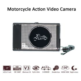 MT19 New Style 3inch For KY-MT19 Motorcycle Driving Recorder Dash Cam Front Rear Camera Support Parking Monitoring DVR built in 32GB