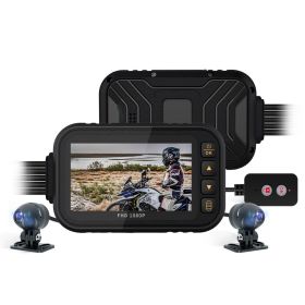 MT35 3 Inch 1080P Motorcycle Dash Cam Dual Front Rear Camera Bike Dashcam Recorder With G-Sensor Parking Mode Loop Recording GPS DV built in 32GB