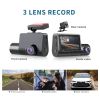 3 Channel Dash Cam 1080+1080+480P W/ 64G Card 24 Hour Parking Loop Recording