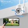 Security Cameras Outdoor - 1080P Color Night Vision Wireless WiFi Home Video Surveillance Pan & Tilt 360Â¬âˆž View; Auto Tracking Smart Alerts; 2-Way Aud