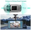 720P Dual Dash Cam Car Camera Recorder Looping Recording Car DVR Driving Vehicle Recorder with Motion Detection Light