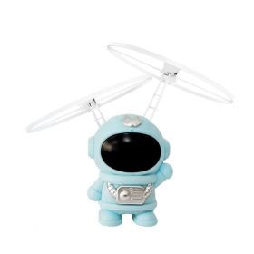 Creative Mini Astronaut Drone Cartoon Spaceman Flying Robot Toys with USB Charging Hand Control Helicopter Kids Gift (Color: Astronaut Blue)