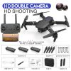 E88 RC Drone WIFI FPV With HD Dual Camera RC Foldable Mini Quadcopter Helicopter Height Hold Dron Gift Toys With 3 Battery