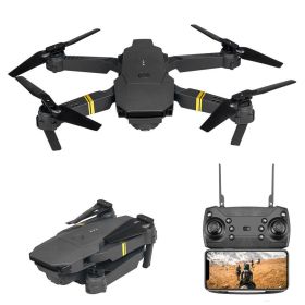 E58 Drone 1080P HD Camera WiFi Collapsible RC Quadcopter Helicopter Toy (Color: E58 Black 2 Battery, Bundle: 4K)